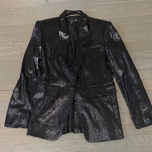 Rachel Zoe Shimmering Black Women's Blazer